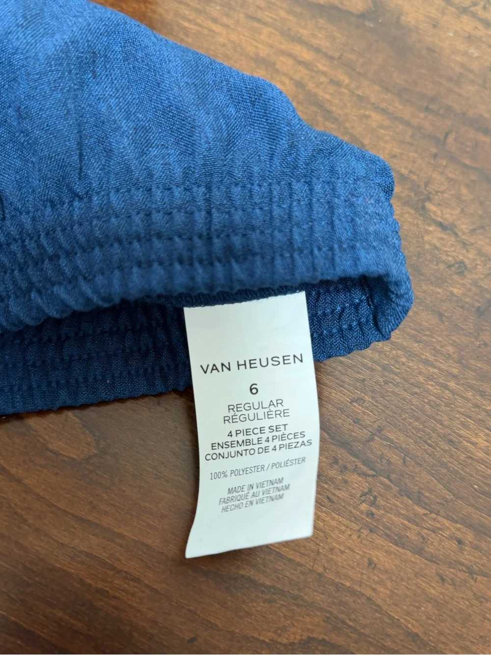 Boy’s Van Huesen4 Pc Set With Navy Pants ( With Elastic band) Shirt Tie And Vest